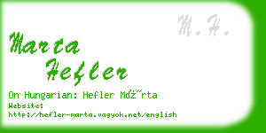 marta hefler business card